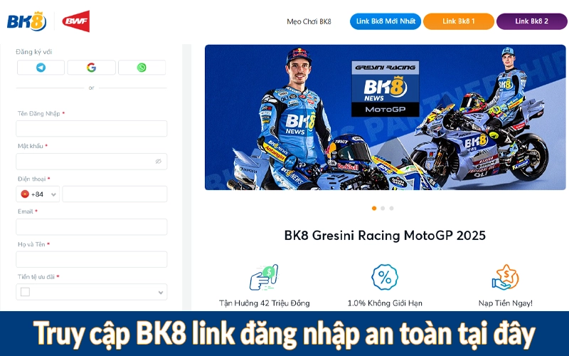 Truy cập BK8 link đăng nhập an toàn tại đây